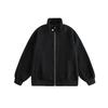 Marca de Moda Urbana Americana Cárdigan de Cuello Vertical Suéter Deportivo para Hombre Otoño e Invierno Color Sólido Holgado Versátil Chaqueta Casual Abrigo