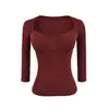 Camiseta de manga tres cuartos con escote corazón y almohadillas en el pecho/ Vestido para mujer, primavera y otoño, top entallado a la cintura, minifalda ajustada