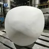 Banco de cemento blanco con guijarros para paisajismo de parques residenciales, silla de ocio, banco redondo de piedra artificial de forma irregular hecho a medida