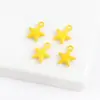 Pendente Estrela de Cinco Pontas Colorido Fresco e Fofo Liga Metálica Acessórios para Montagem de Brincos Broche Corrente de Celular