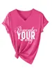 Recuerda tu por qué Amazon Wish sitio independiente moda casual elegante camiseta de mujer cuello en V manga corta