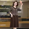 Vestido de Otoño de Manga Larga para Madre 2026 Nuevo Estilo Primavera/Otoño Elegante Adelgazante para Mujeres de Mediana Edad Vestido Dos en Uno