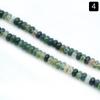 1113 - Piedras semipreciosas de ágata cristalina natural, 2 x 4 mm, cuentas de ábaco, para pulseras, collares y pendientes, material de joyería.
