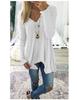 Outono e Inverno Novo Suéter Feminino Europeu e Americano Cor Sólida Pullover Sexy V-Neck Irregular Top Mulheres desejo