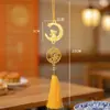 Decoração de Bolo para o Festival do Meio do Outono de 2025 Coelhinho de Mooncake Enfeites Nuvem Auspiciosa Coelho de Jade Lua Cheia do Meio do Outono Borla Chinesa Plug-in