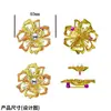 Acessórios DIY Broche Elegante Esculpido Cobre Dourado Banhado em Ouro Zircônia Microincrustada Alfinete Elegante de Alta Qualidade Corsage de Pérola Alfinete Vazio