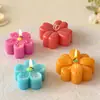 Papoula DIY Resina Gesso Flor de Pessegueiro Trevo de Quatro Folhas Vela Perfumada Presente Pequena Vela de Flor Sem Molde