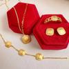 Collar de la Edad de Oro de Vietnam con arena, cadena de una pieza, anillo simple de la Edad de Oro para mujer, joyería, colgante chapado en oro de cobre