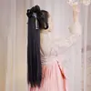 Peruca Kony, Peruca de Traje Antigo, Extensões de Cabelo Cornrow, Extensões de Cabelo Levemente Enrolado, Peças de Peruca Hanfu, Extensões para Penteado de Traje Antigo