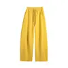 Ropa de Mujer 2026 Primavera y Verano Nuevos Pantalones Deportivos de Cintura Alta de Pierna Ancha Pantalones Deportivos Banana Pantalones Rectos de Lana de Cordero para Mujer