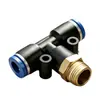 Conector rápido PB tipo T de tres vías tipo Y PX manguera de aire neumática conector de enchufe rápido de rosca externa 4/6/8/10/12/16mm