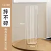 Cubo de Basura Redondo Acrílico Transparente Caja de Almacenamiento Papelera para Sala de Estar Tanque para Peces y Camarones Recipiente de Agua con Tapa con Tapa Sellada