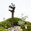 Figura de Panda Estilo Autocurativo en una Rama de Árbol, Mirando a lo Lejos, Popular Sensación de Internet, Muñeca Decorativa Linda para Micro Paisajismo de Jardín en Miniatura