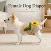 Pantalones menstruales para perro con decoración de girasol, modernos y transpirables, anti-suciedad, de cintura alta, a prueba de fugas, pantalones sanitarios ajustables