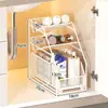 Mueble de lavabo de baño estante de almacenamiento extraíble estante de almacenamiento en capas para mueble de baño estante de almacenamiento en capas para mueble de lavabo