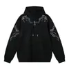 Roupas Masculinas Jiayiku 2026 Nova Marca Tendência Estilo Streetwear Americano Moletom com Capuz Bordado de Espinho e Camurça Modelagem Solta