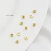 Hebilla de Posicionamiento Estrecha Color Oro 14K18K Botón de Presión Resistente al Desgaste Accesorios de Hebilla de Tarjeta Fina para Cierre de Pulsera Collar DIY