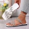 Sandalias de Goma con Forma de Hoja y Pedrería, Modelo Nuevo 2026, Sandalias de Punta Cuadrada Abiertas con Suela Suave, Exclusivamente para Suministro de Comercio Electrónico Transfronterizo