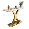 Soporte de pata para mesa de recibidor de acero inoxidable Marco para mesa consola de losa de roca mármol Base para estante de entrada pasillo Mueble Lujo Ligero