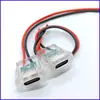 Soquete Fêmea de Pressão Direta Preenchido com Cola typec2P Transparente com Luz Luminária de Mesa Porta de Carregamento Oval Conector para Veículo Elétrico de Carro
