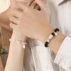 Pulseras de Accesorios Pixiu de Plata Pura 999 Mingxue, Pareja de Alta Gama, Cuentas de Transferencia, Joyería de Mano, Regalos de San Valentín