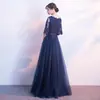 Ropa de Rendimiento Coral de Nuevo Estilo para Verano 2026 Nuevo Elegante Vestido de Anfitrión de Banquete Vestido Largo Retro de Encaje
