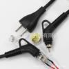 Cable de alimentación de dos hilos con enchufe giratorio, línea especial para equipos de peluquería, enchufe de cable de estándar nacional, enchufe para secador de pelo