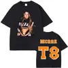 2025 Cantante Tate Mcrae Camiseta Musical T8 Unisex Camiseta Vintage de Verano Algodón Oversize Manga Corta
