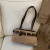 Bolso de Hombro Estilo Coreano Retro para Mujer 2025 Otoño e Invierno Nueva Tendencia de Moda Bolso de Axila Cinturón Bolso de Mano de Alto Valor