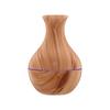 Humidificador de aromaterapia con aroma a hongo, humidificador USB silencioso, minihumidificador redondo con veta de madera.