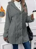 Cross2026 Nuevo Otoño Invierno Europeo y Americano Amazon AliExpress TEMU Cárdigan Abrigo de Longitud Media Chaqueta de Felpa