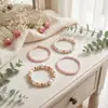 Conjunto de Pulseiras de Pérola Transfronteiriças Europeias e Americanas, Moderno e Elegante, Cordão Elástico com Contas CCB, Conjunto de Várias Peças de Joias Femininas