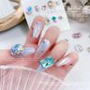 Internet celebridade unha Cristal pontiagudo fundo grande diamante 10 * 14 travesseiro Super Flash pombo ovo transparente rosa pilha de unhas joias diamante