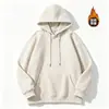Sudadera con capucha gruesa de alta calidad de forro polar 420g con hombros ligeramente caídos, sudadera con capucha lisa de forro polar zorro plateado, sudadera con capucha lisa blanca