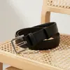 Design de nicho senso de luxo leve simples cinto de couro casual feminino alta qualidade sensação cinto de cintura moderno versátil cinto para jeans