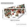 Corona Caja de Regalo de Navidad Vieja Pegatinas Decorativas Inglesas para Ventana Dormitorio Sala de Estar Pared de Fondo de Ventana Decoración del Hogar Pegatinas de Pared Autoadhesivas