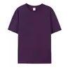 Versión en blanco de camiseta de manga corta de algodón puro de Hebei, unisex, casual, corte holgado, 210g, color liso, diseño liso de verano