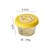 Caja suplemento alimenticio para bebé garra de gato tapa de silicona sellada caja para conservar la frescura tazón de vidrio para bebé para suplemento alimenticio se puede cocinar al vapor caja de almacenamiento