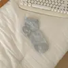 Meias de rede com bolhas de trevo de quatro folhas, meias finas respiráveis de verão para mulheres, meias curtas estilo coreano ins com laço, doces para mulheres