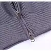 Estilo Margiela Moda Otoño e Invierno Suéter Grueso Cremallera Perezoso Cuello Alto Holgado Casual Moda Marca Chaqueta de Lana