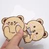 Pegatinas de tela bordadas con forma de oso de peluche, conejito de dibujos animados, bordado por ordenador, autoadhesivo, para decoración de ropa y bolsos.