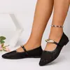 Comércio Exterior Tamanho Plus Outono 2026 Novo Sandália Feminina Casual Confortável Vazada Fundo Plano Fundo Macio Para Comutar Roupa Externa Sandálias