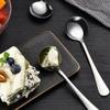 Cuchara de Acero Inoxidable 304L para Uso Doméstico, Cuchara de Mesa de Mango Largo, Cuchara para Sopa, Cuchara Occidental de Hotel, Cuchara Redonda, Cuchara de Postre, Cuchara para Café, Personalizable