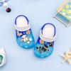 Conjunto Nuevo Genial Brillante Suela Gruesa Antideslizante Luminoso Zapatos de Cueva Oso Blanco y Negro de Dibujos Animados Moda Pantuflas Baotou