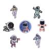 Desenhos animados astronauta bordado pano adesivos atacado foguete remendo adesivos nave espacial computador bordado etiqueta engomar bordado adesivos decoração