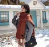 Bufanda de Cuadros Estilo Francés, Nueva Bufanda de Cuadros para Otoño e Invierno, Chal Cálido Simple Versátil, Bufanda con Borlas para Estudiante