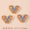 Cierre Ruyi Cloisonné Mariposa Nube Color Antiguo Conservación de Color Cuadrado Calado Cuentas Sueltas Pulsera DIY Pulsera Accesorios de Tejido