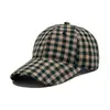 Gorra de béisbol a cuadros vintage para otoño e invierno, gorra de copa suave con estampado a cuadros personalizado, en stock, hecha a medida según tu diseño, directo del fabricante