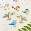 Adesivos de Bordado Autoadesivos de Pássaros Pequenos Coloridos DIY Scrapbook Bordado de Computador Patches Decorativos Adesivos de Tecido Atacado Transfronteiriço