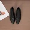 Novedad Otoño 2026 Estilo Francés Nicho Zapatos de Ballet Punta Fina Plisado Lazo Zapatos Planos de Noche para Mujer